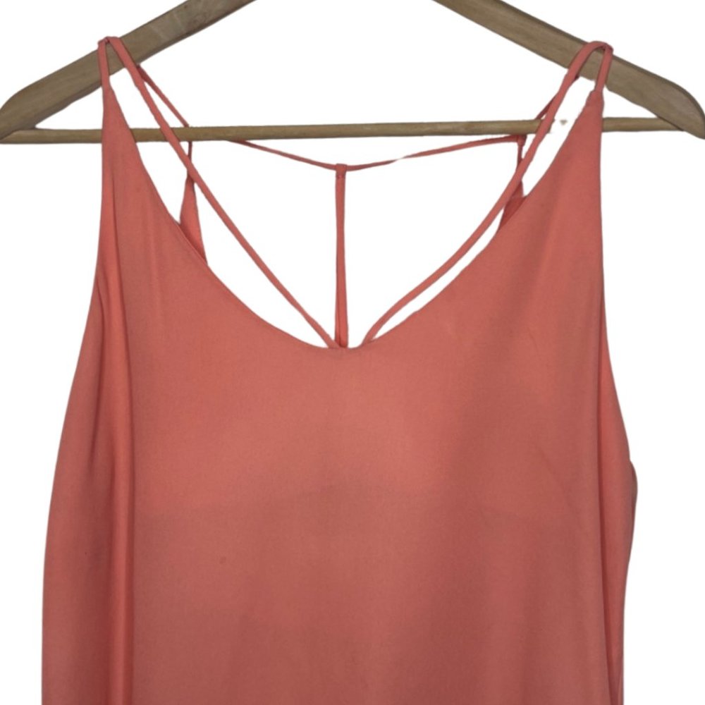 DANI COLLECTION | Lightweight Coral Strappy Tank Top | Size L - Picture 2 of 9